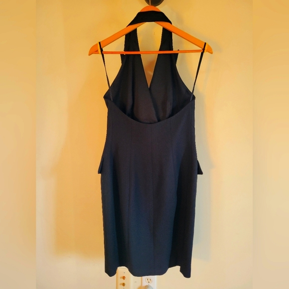 Sz 6 Vintage Ann Taylor Halter Tuxedo Dress - Picture 2 of 4